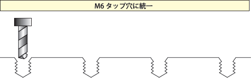 M6タップ穴に統一