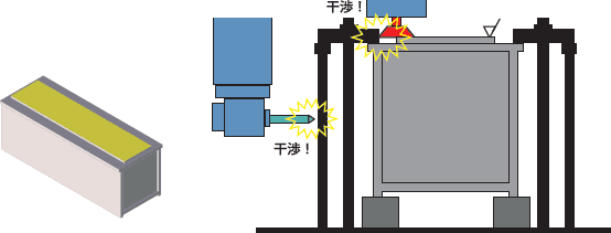 上部でクランプしている事例